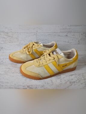 Women's Gola Retro Yellow Suede Sneakers Ss 6